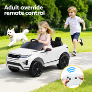 Kids Electric Ride On Car Land Rover Licensed Toy Cars Remote 12V Battery White