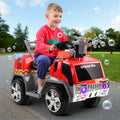 Rigo Kids Electric Ride On Car Fire Engine Fighting Truck Toy Cars 6V Red RCAR-FIRETRUCK-RDGY