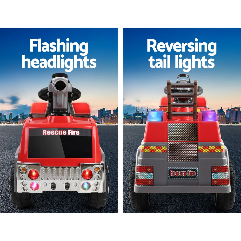Rigo Kids Electric Ride On Car Fire Engine Fighting Truck Toy Cars 6V Red RCAR-FIRETRUCK-RDGY