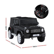 Kids Ride On Car Licensed Mercedes-Benz G500 Electric Toys Horn Remote 12V Black RCAR-G500-LS-BK