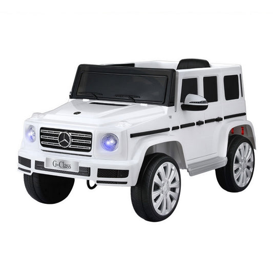 Kids Ride On Car Licensed G500 Electric Toys Horn Remote 12V White RCAR-G500-LS-WH