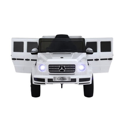 Kids Ride On Car Licensed G500 Electric Toys Horn Remote 12V White RCAR-G500-LS-WH