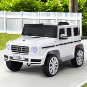 Kids Ride On Car Licensed G500 Electric Toys Horn Remote 12V White RCAR-G500-LS-WH