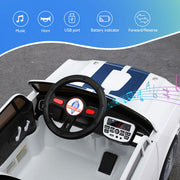 Kids Electric Ride On Car Licensed GT350 Outdoor Toys Cars Music Remote White RCAR-GT350-LS-WH