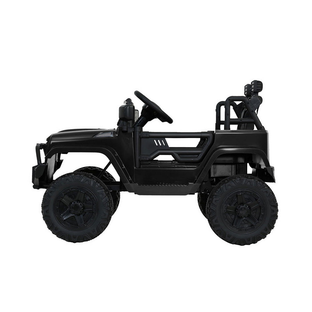 Rigo Kids Electric Ride On Car Jeep Toy Cars Remote 12V Black RCAR-JEP-4WS-BK