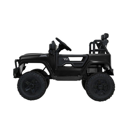 Rigo Kids Electric Ride On Car Jeep Toy Cars Remote 12V Black RCAR-JEP-4WS-BK
