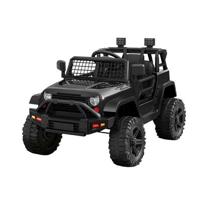 Rigo Kids Electric Ride On Car Jeep Toy Cars Remote 12V Black RCAR-JEP-4WS-BK