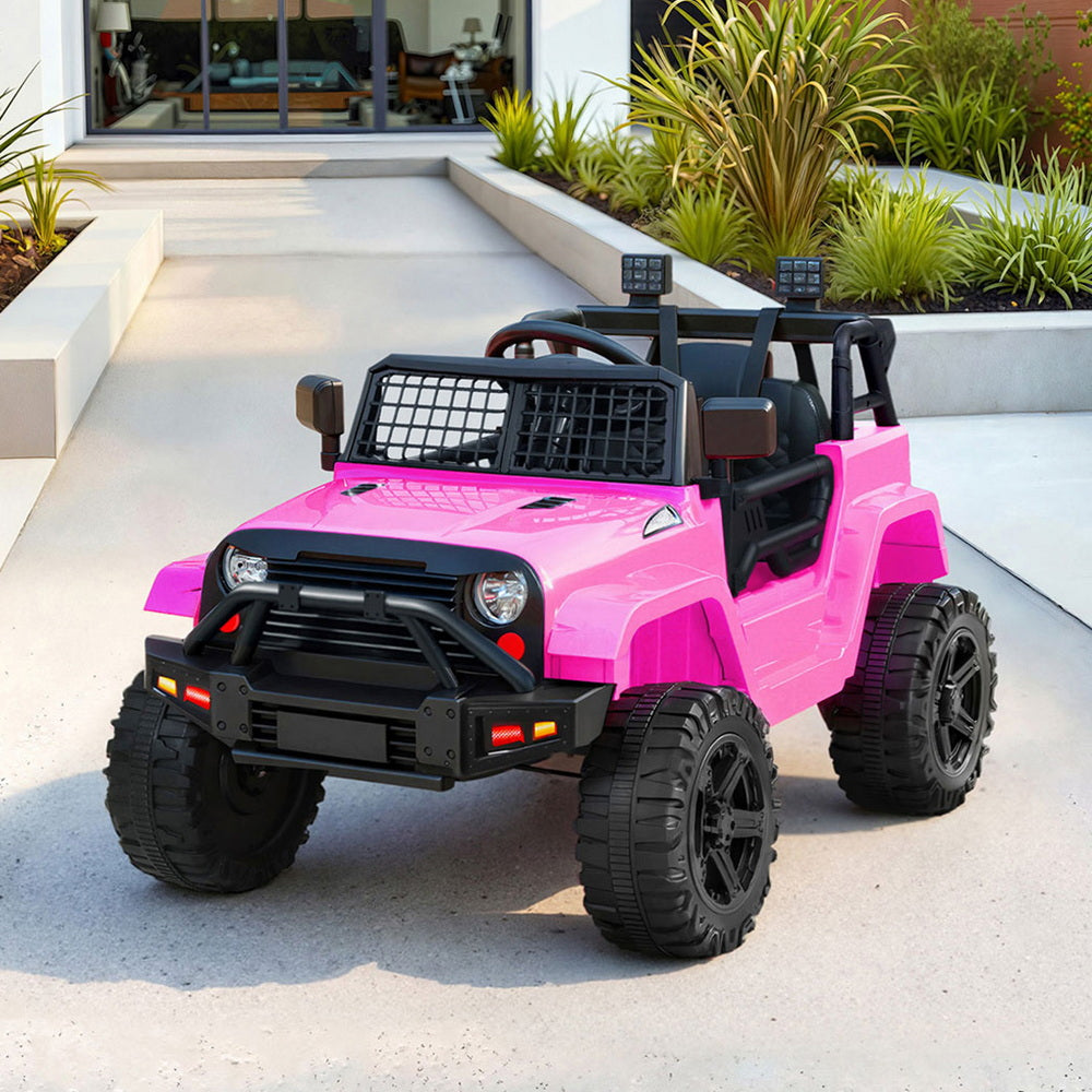 Rigo Kids Electric Ride On Car Jeep Toy Cars Remote 12V Pink RCAR-JEP-4WS-PK