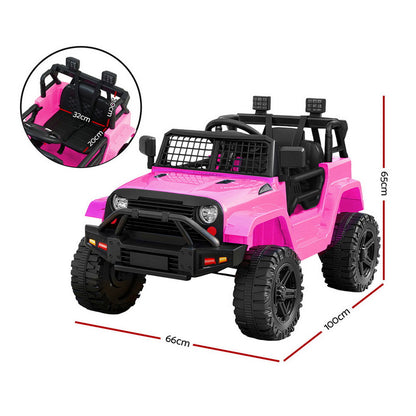 Rigo Kids Electric Ride On Car Jeep Toy Cars Remote 12V Pink RCAR-JEP-4WS-PK