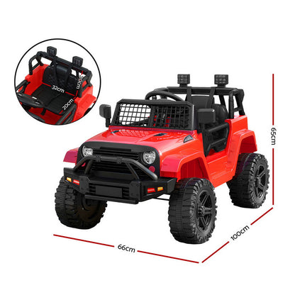 Rigo Kids Electric Ride On Car Jeep Toy Cars Remote 12V Red RCAR-JEP-4WS-RD