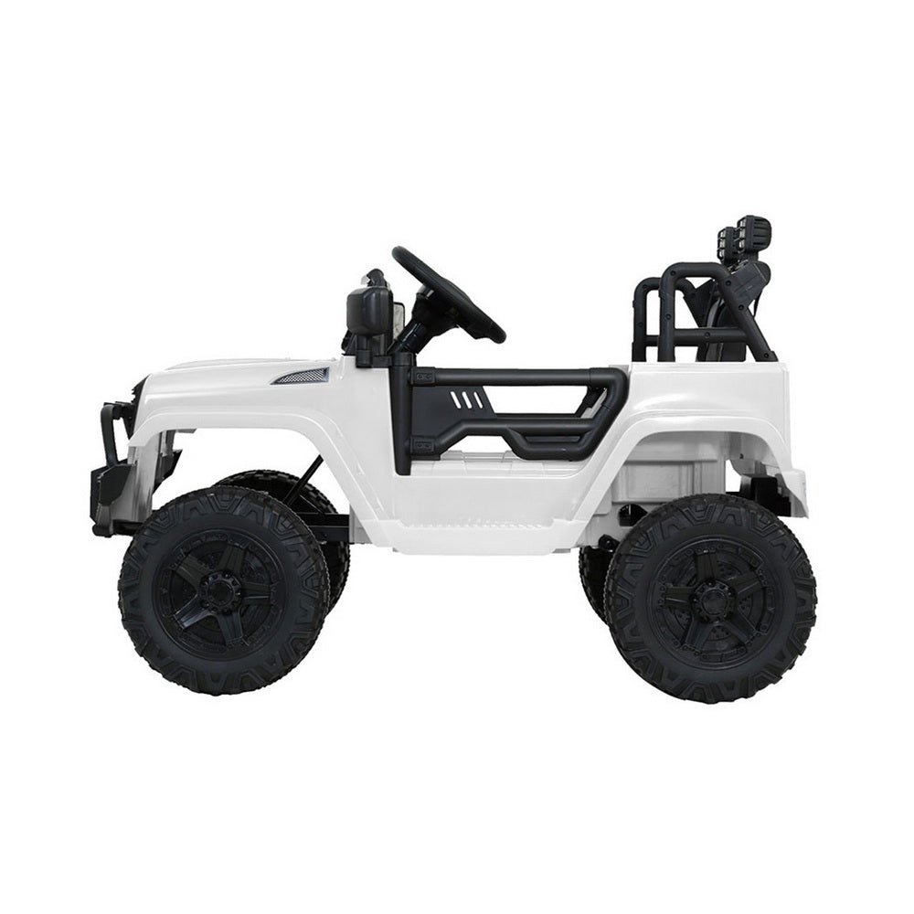 Rigo Kids Electric Ride On Car Jeep Toy Cars Remote 12V White RCAR-JEP-4WS-WH