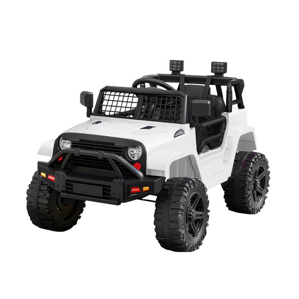 Rigo Kids Electric Ride On Car Jeep Toy Cars Remote 12V White RCAR-JEP-4WS-WH