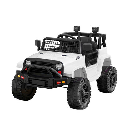 Rigo Kids Electric Ride On Car Jeep Toy Cars Remote 12V White RCAR-JEP-4WS-WH