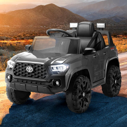 Kids Electric Ride On Car Toyota Tacoma Off Road Jeep Toy Cars Remote 12V Grey RCAR-LS-TOYO-GY