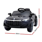 Rigo Kids Electric Ride On Car Toys Cars Horn Music Remote Control 12V Black RCAR-MASRT-S-BK