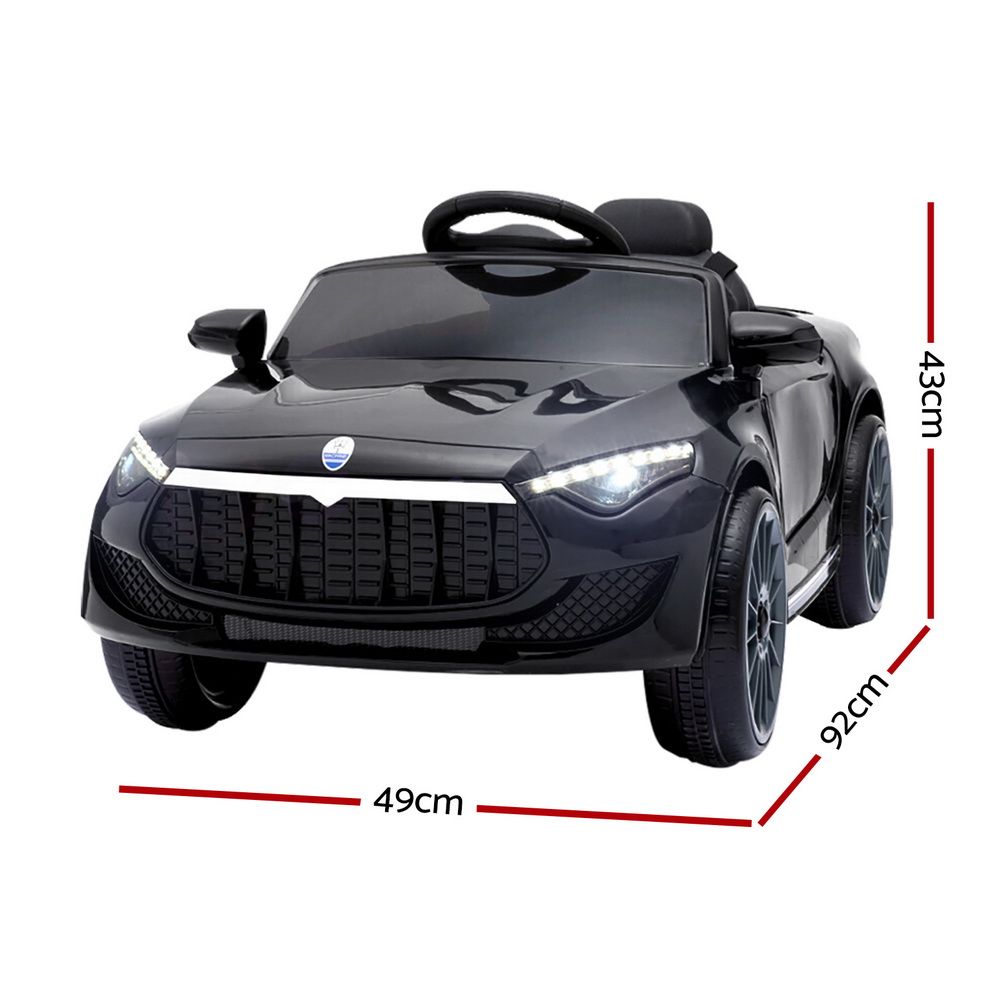 Rigo Kids Electric Ride On Car Toys Cars Horn Music Remote Control 12V Black RCAR-MASRT-S-BK
