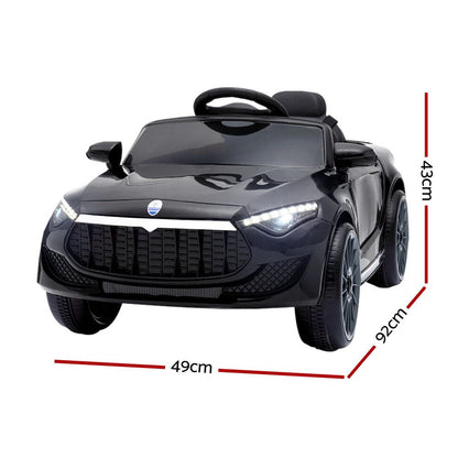 Rigo Kids Electric Ride On Car Toys Cars Horn Music Remote Control 12V Black RCAR-MASRT-S-BK