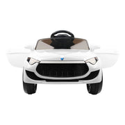 Rigo Kids Electric Ride On Car Cars Music Headlight Remote Control 12V White RCAR-MASRT-S-WH