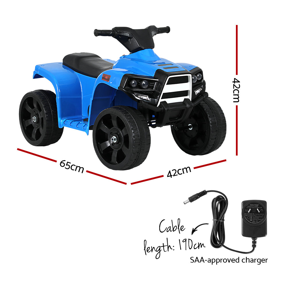 Rigo Kids Ride On ATV Quad Motorbike Car 4 Wheeler Electric Toys Battery Blue RCAR-MBIKE-ATV-BU