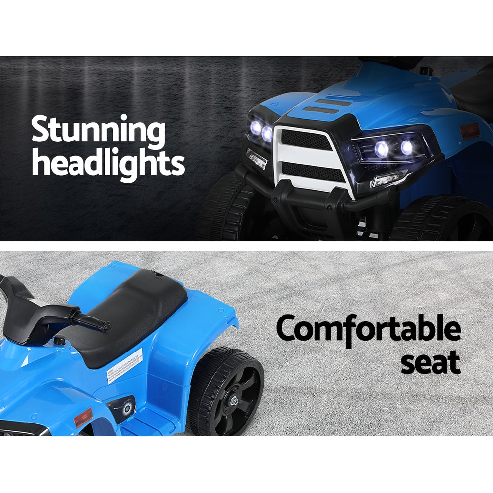 Rigo Kids Ride On ATV Quad Motorbike Car 4 Wheeler Electric Toys Battery Blue RCAR-MBIKE-ATV-BU