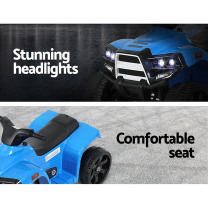 Rigo Kids Ride On ATV Quad Motorbike Car 4 Wheeler Electric Toys Battery Blue RCAR-MBIKE-ATV-BU