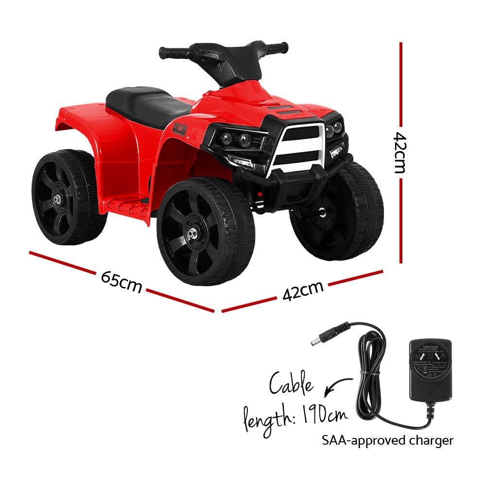 Rigo Kids Ride On ATV Quad Motorbike Car 4 Wheeler Electric Toys Battery Red RCAR-MBIKE-ATV-RD