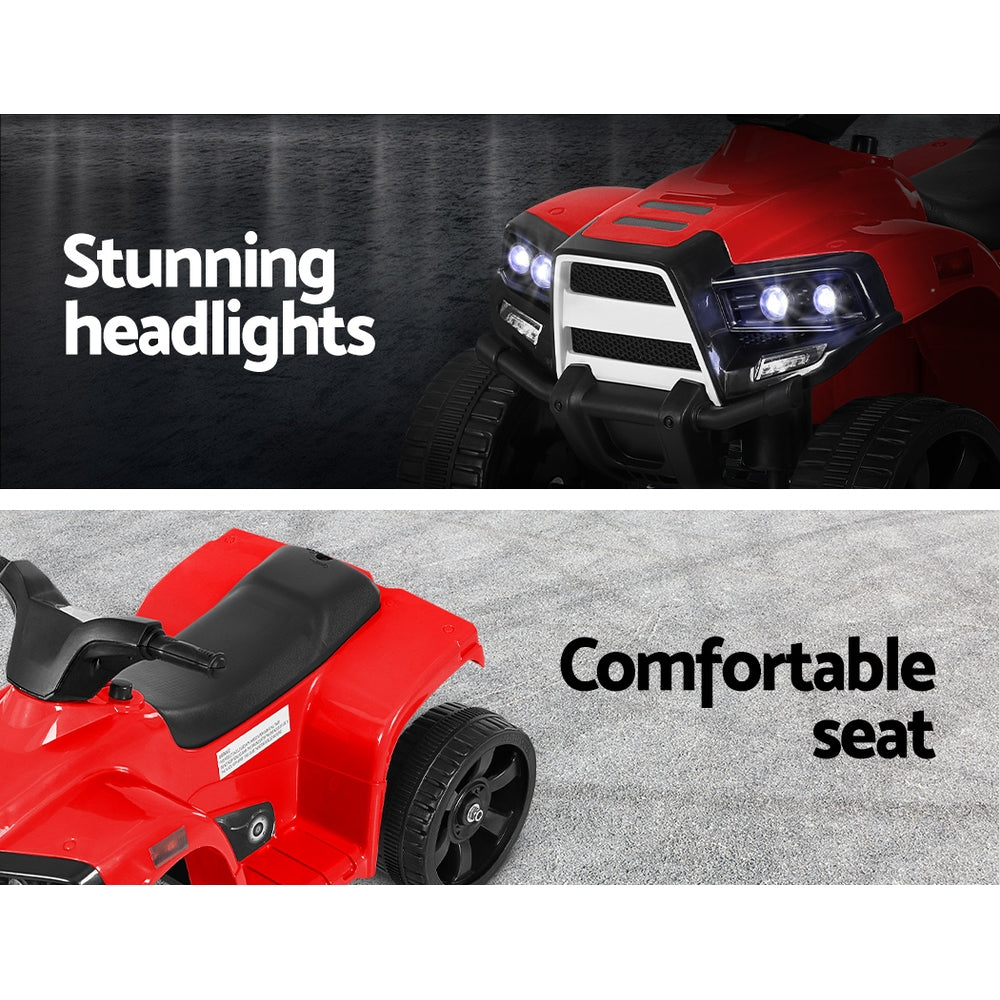Rigo Kids Ride On ATV Quad Motorbike Car 4 Wheeler Electric Toys Battery Red RCAR-MBIKE-ATV-RD