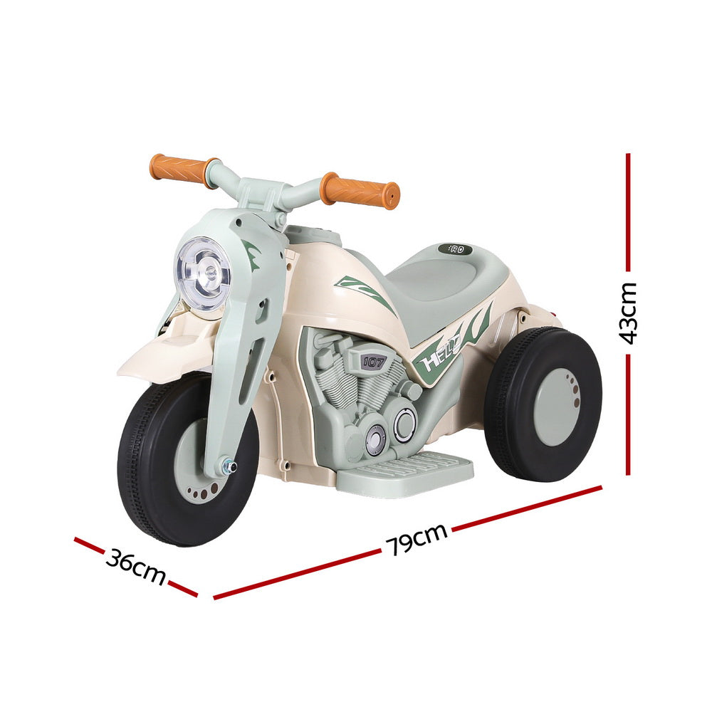 Rigo Kids Ride On Car Electric Motorcycle Motorbike with Bubble Maker Green RCAR-MBIKE-BUBBLE-GN