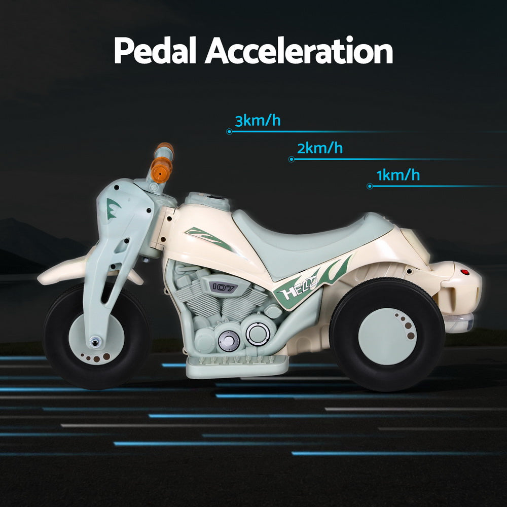 Rigo Kids Ride On Car Electric Motorcycle Motorbike with Bubble Maker Green RCAR-MBIKE-BUBBLE-GN