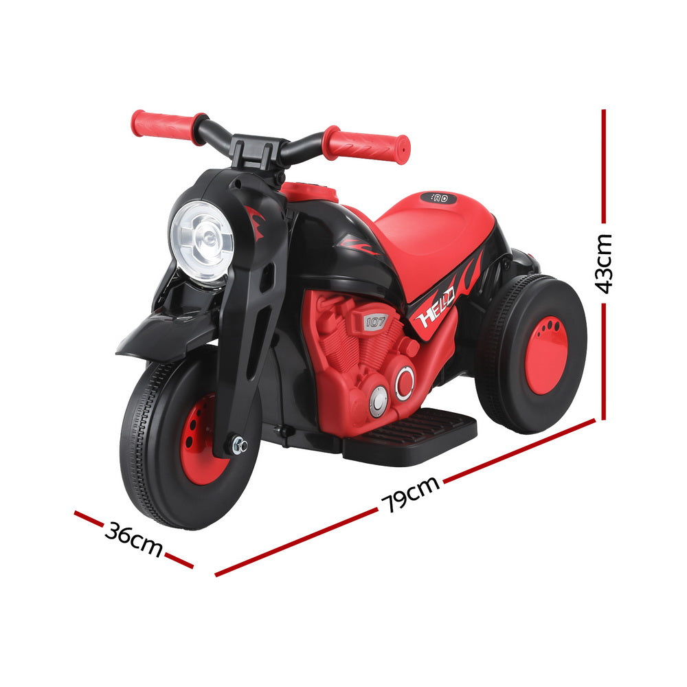 Rigo Kids Ride On Car Motorcycle Motorbike with Bubble Maker Electric Toy 6V Red RCAR-MBIKE-BUBBLE-RD
