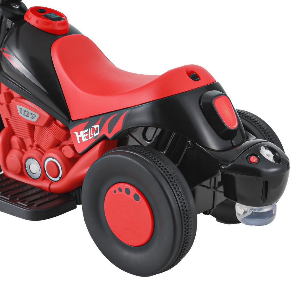 Rigo Kids Ride On Car Motorcycle Motorbike with Bubble Maker Electric Toy 6V Red RCAR-MBIKE-BUBBLE-RD