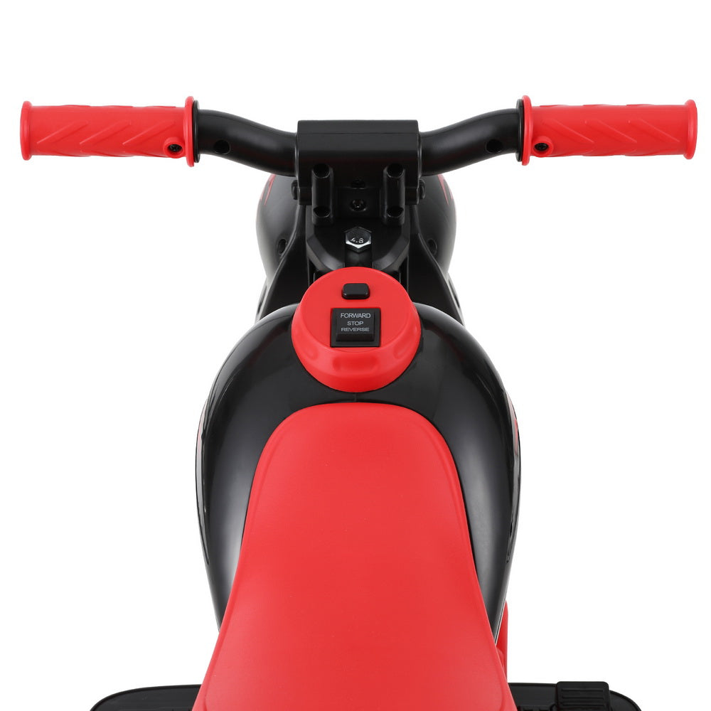 Rigo Kids Ride On Car Motorcycle Motorbike with Bubble Maker Electric Toy 6V Red RCAR-MBIKE-BUBBLE-RD