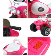 Rigo Kids Electric Ride On Patrol Police Car Harley-Inspired 6V Pink RCAR-MBIKE-POLICE-PK