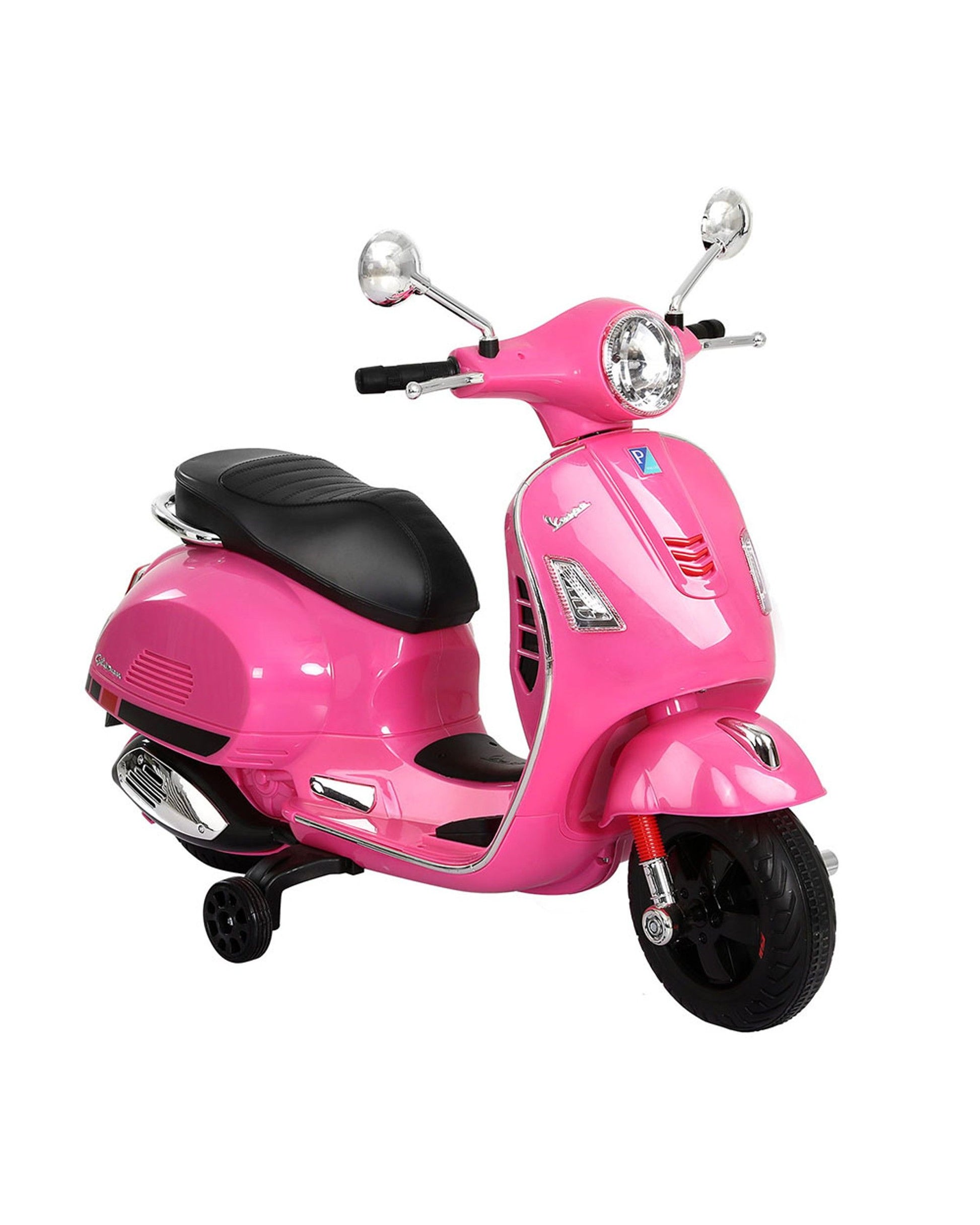 Kids Electric Ride On Car Motorcycle Motorbike Vespa Licensed GTS Pink RCAR-MBIKE-VESPA-PK