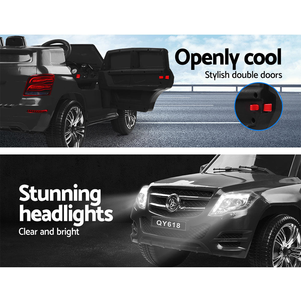 Rigo Kids Electric Ride On Car SUV Mercedes-Benz-Inspired ML450 Remote 12V Black RCAR-ML450-BK