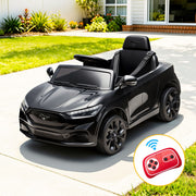 Kids Ride On Car 12V Licensed Ford Electric Toy with Remote Control Horn Music 97x61cm Black RCAR-MSTG-LS-BK