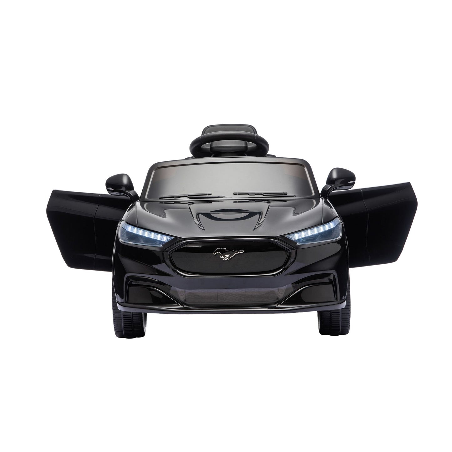 Kids Ride On Car 12V Licensed Ford Electric Toy with Remote Control Horn Music 97x61cm Black RCAR-MSTG-LS-BK