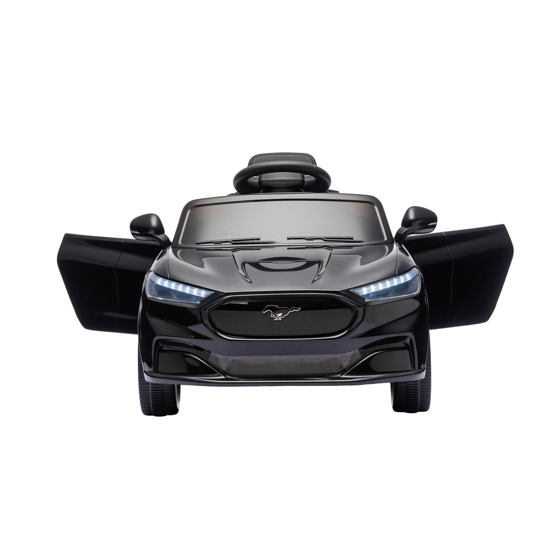 Kids Ride On Car 12V Licensed Ford Electric Toy with Remote Control Horn Music 97x61cm Black RCAR-MSTG-LS-BK