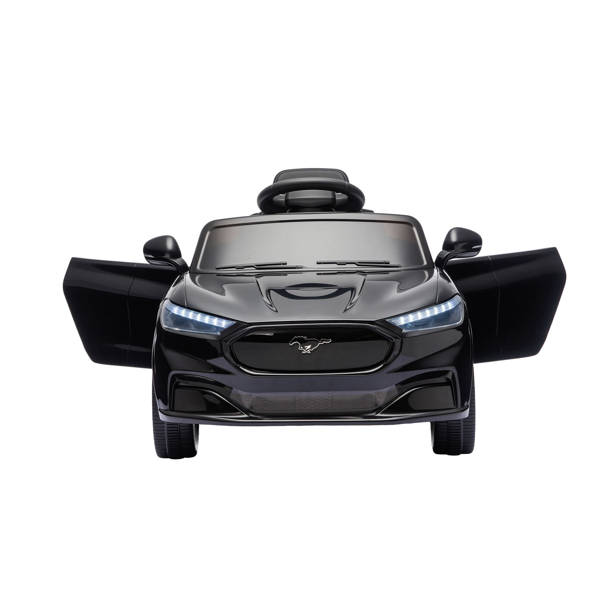 Kids Ride On Car 12V Licensed Ford Electric Toy with Remote Control Horn Music 97x61cm Black RCAR-MSTG-LS-BK