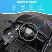Kids Ride On Car 12V Licensed Ford Electric Toy with Remote Control Horn Music 97x61cm Black RCAR-MSTG-LS-BK
