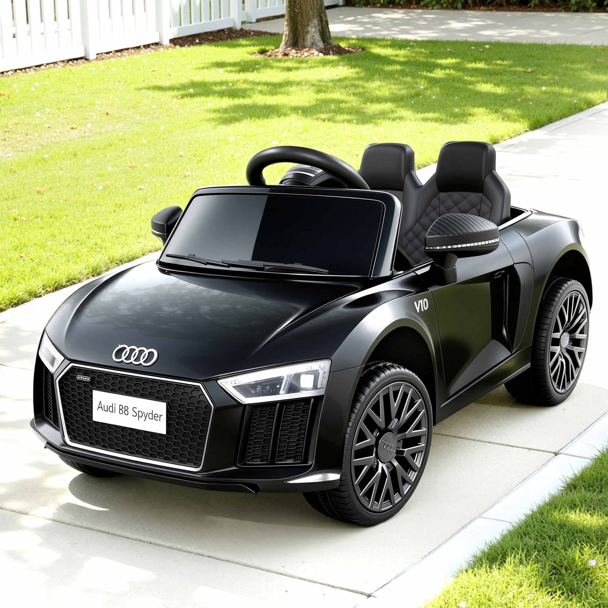 Kids Ride On Car Audi R8 Licensed Sports Electric Toy Cars Black RCAR-R8-S-BK