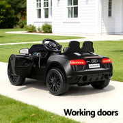Kids Ride On Car Audi R8 Licensed Sports Electric Toy Cars Black RCAR-R8-S-BK