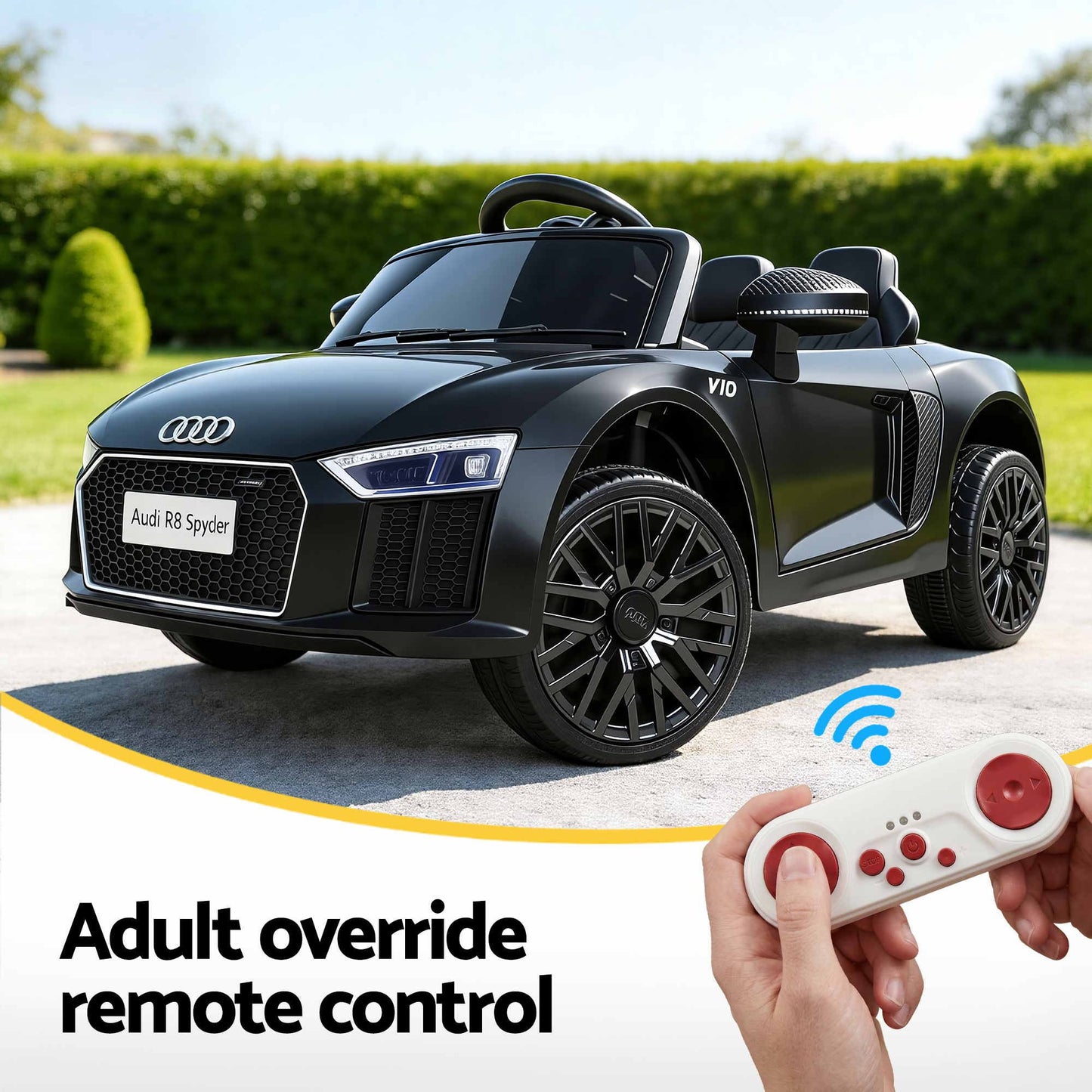 Kids Ride On Car Audi R8 Licensed Sports Electric Toy Cars Black RCAR-R8-S-BK