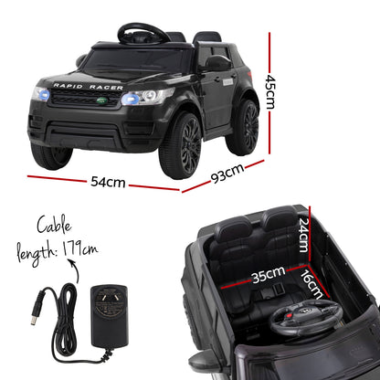 Rigo Ride On Car Kids Electric Ride On Cars SUV Remote 12V Black RCAR-RANGEROVER-BK