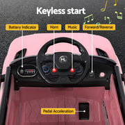 Rigo Kids Electric Ride On Car Black Pink Ride-On Toy with Remote Control RCAR-RANGEROVER-BKXPK