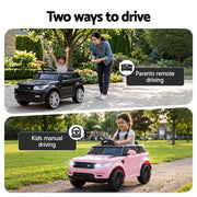 Rigo Kids Electric Ride On Car Black Pink Ride-On Toy with Remote Control RCAR-RANGEROVER-BKXPK