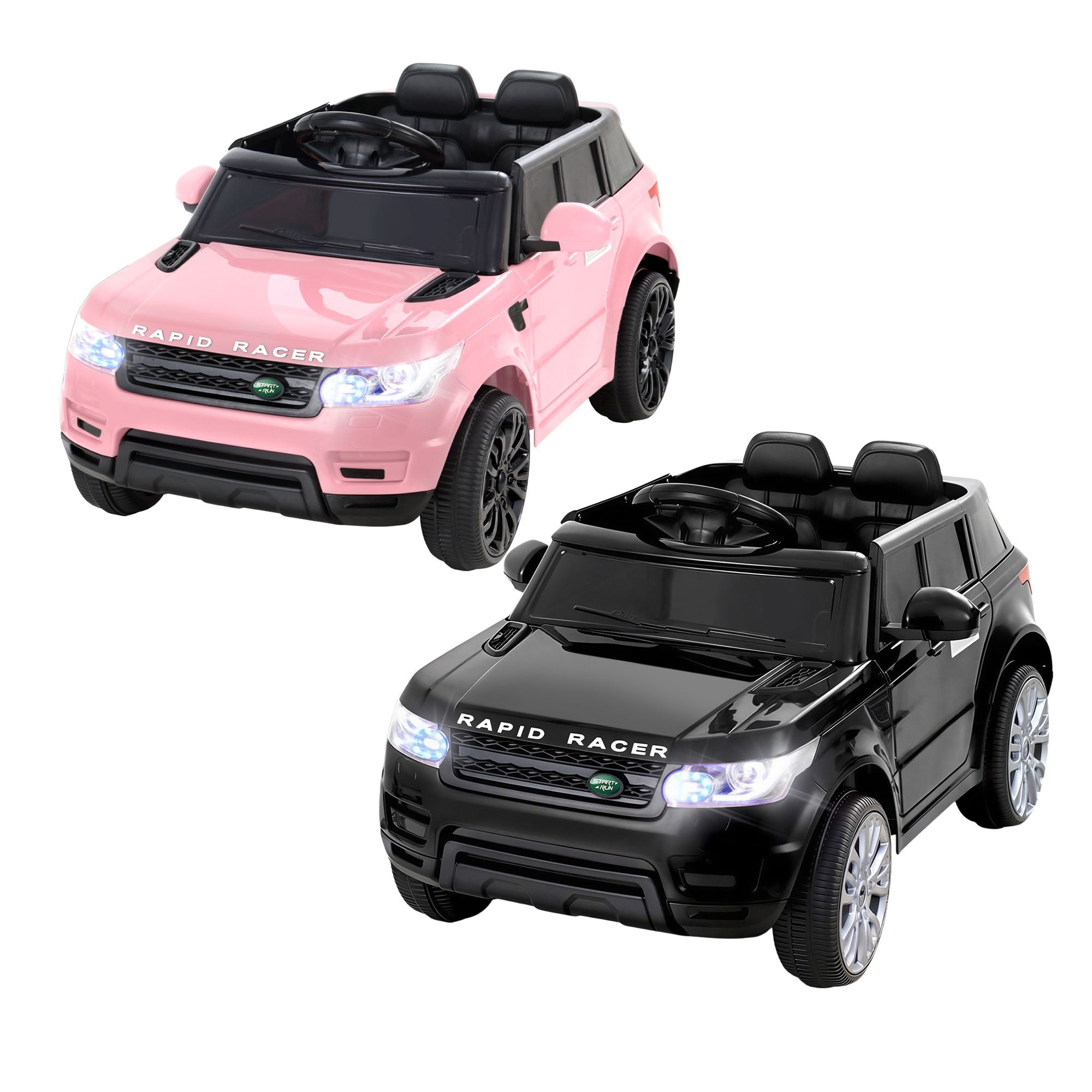 Rigo Kids Electric Ride On Car Black Pink Ride-On Toy with Remote Control RCAR-RANGEROVER-BKXPK