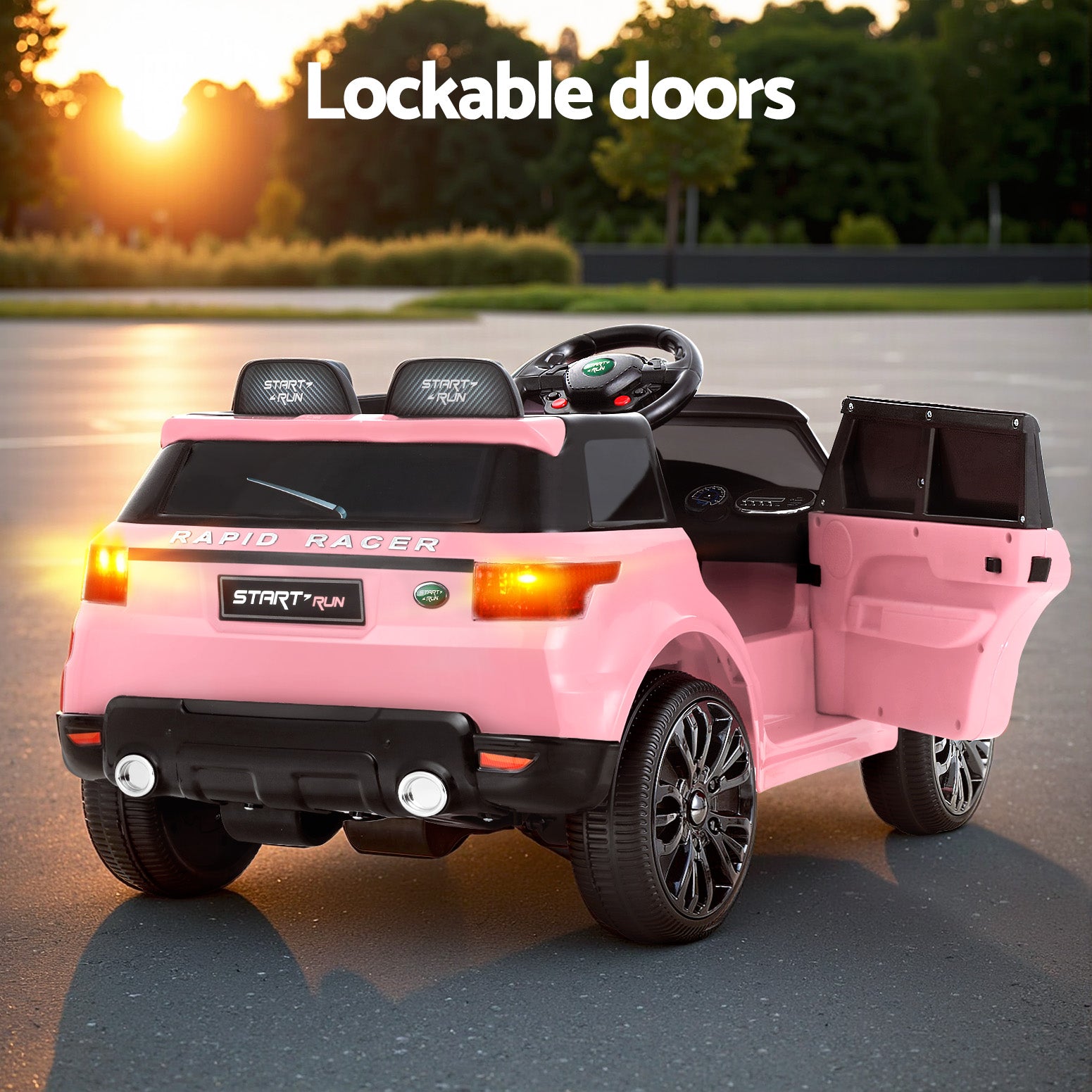Rigo Ride On Car Kids Electric Ride On Cars SUV Remote 12V Pink RCAR-RANGEROVER-PK