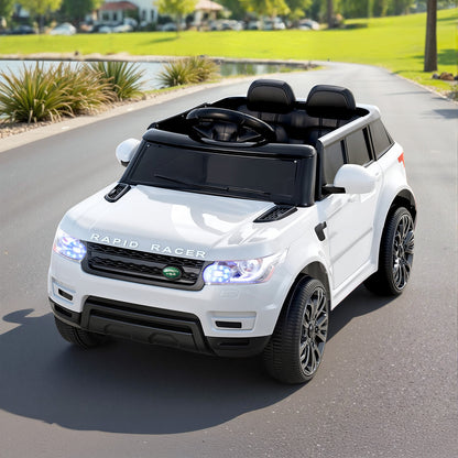 Rigo Kids Electric Ride On Car SUV Range Rover-inspired Cars Remote 12V White RCAR-RANGEROVER-WH