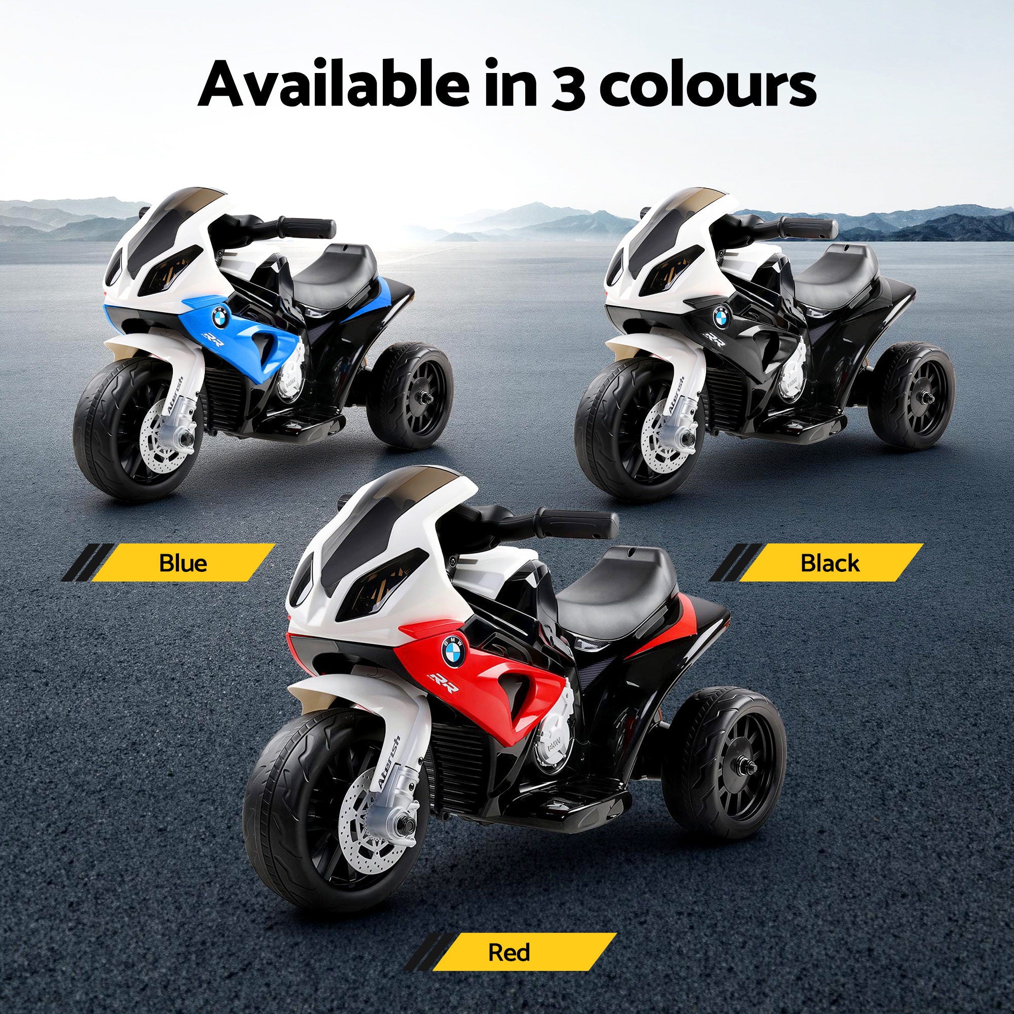 Kids Ride On Car Electric Ride On Cars Motorcycle Motorbike BMW Licensed S1000RR Black RCAR-S1000RR-BK